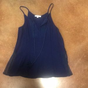 Navy tank with cute detailing